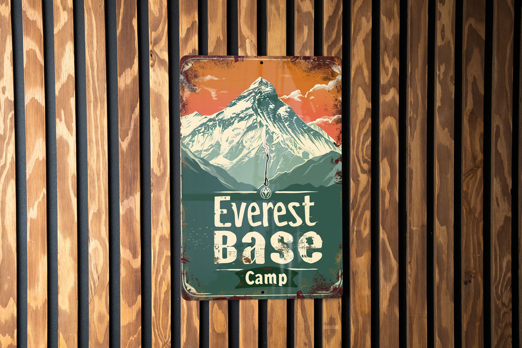 a sign on the side of a wooden wall