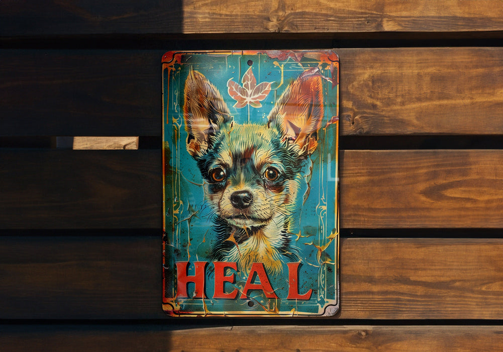 a picture of a dog on a wooden wall