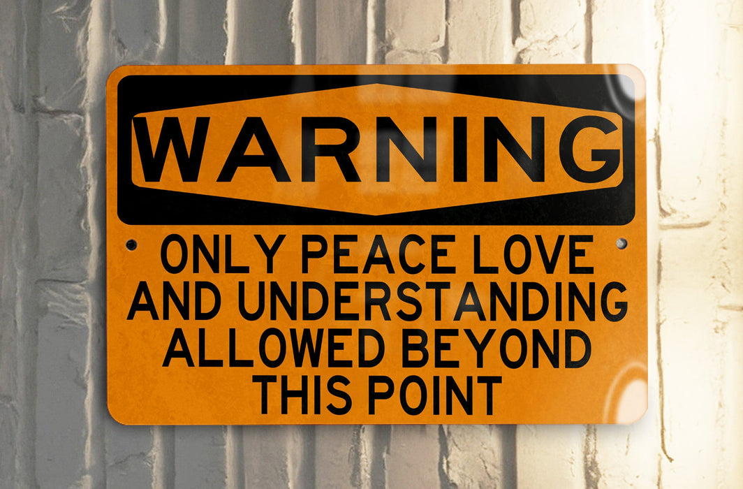 a yellow and black warning sign on a metal pole