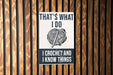 a sign on a wooden wall that says that's what i do i cr