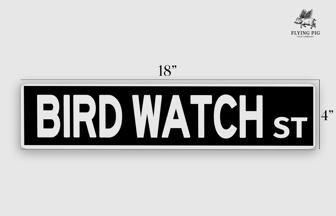 a bird watch street sign on a white background