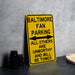 a yellow street sign sitting on top of a table