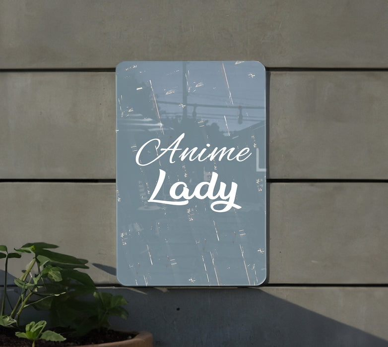 a sign that says, annie lady on it
