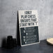 a sign that is sitting on a table