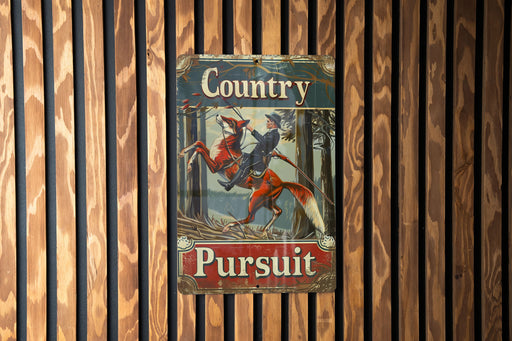 a sign is hanging on a wooden wall