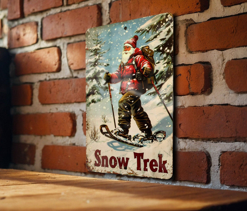 a picture of a man on skis on a brick wall