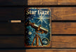a book with a telescope on top of it