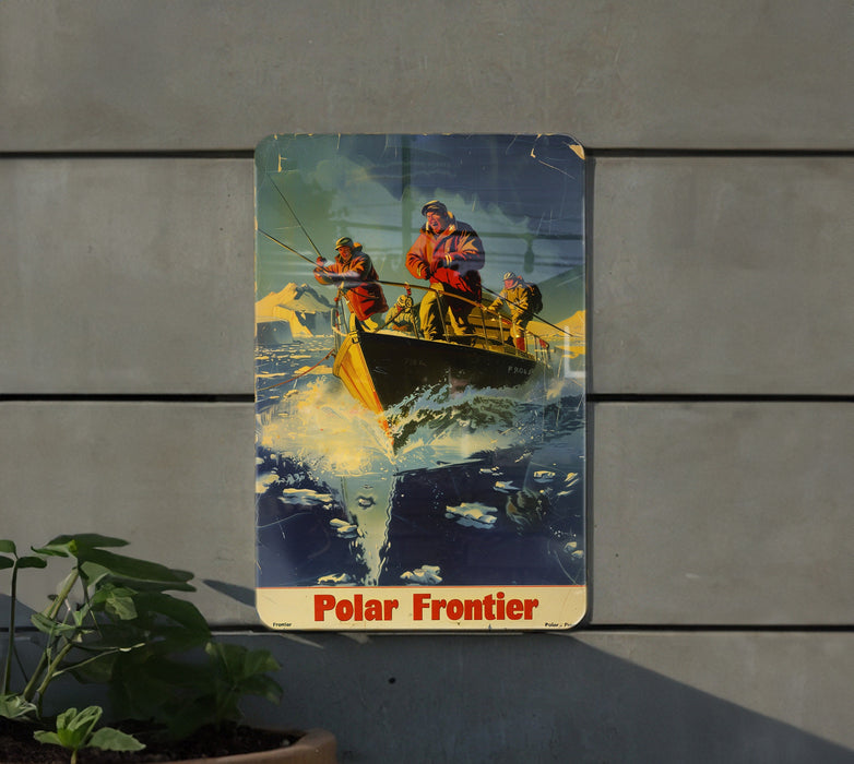 a picture of a boat with two men in it