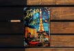 a book sitting on top of a wooden bench