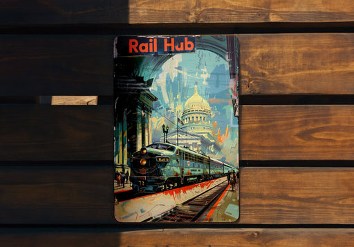 a book with a picture of a train on it