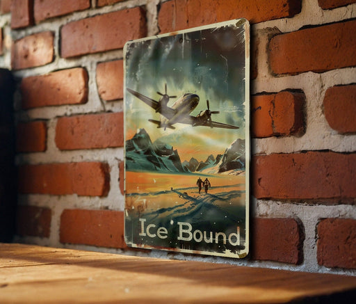 a picture of an airplane on a brick wall
