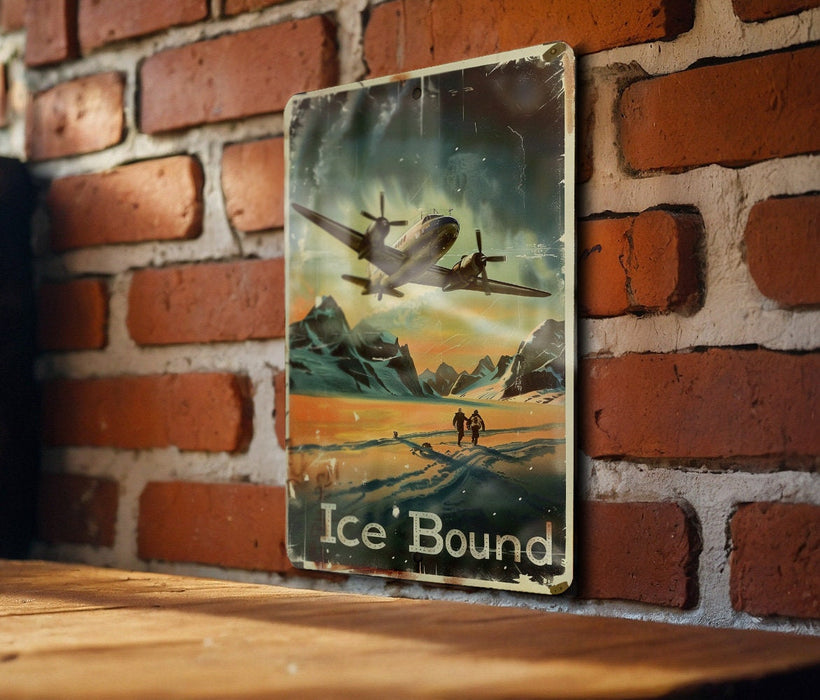 a picture of an airplane on a brick wall