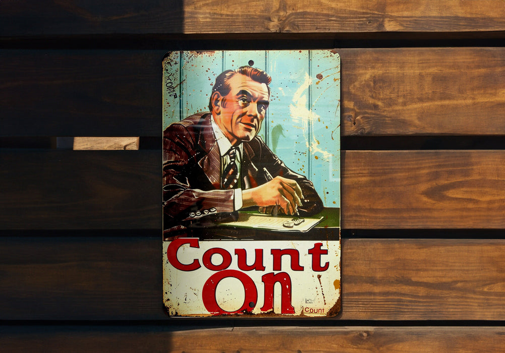 a sign with a picture of a man on it