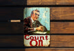 a sign with a picture of a man on it