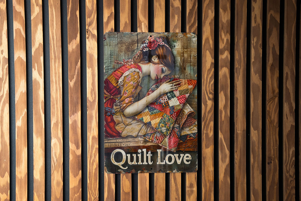 a picture of a woman on a wooden wall
