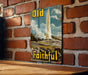 a sign on a brick wall that says old faithful