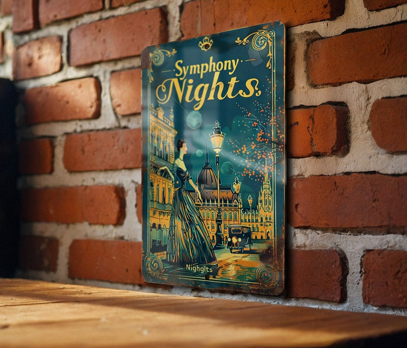 a picture of a poster on a brick wall