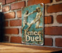 a sign on a brick wall that says fence duel
