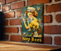 a sign on a brick wall that says keep bees