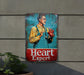 a sign on the side of a building that says heart expert