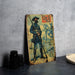 a picture of a man with a gun on a table