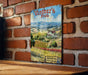 a wooden sign on a brick wall that says winter's ride