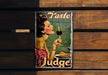 a vintage poster of a woman holding a glass of wine