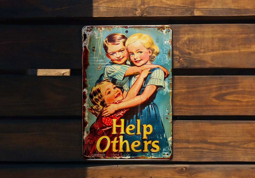 a sign that says help others on it