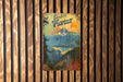 a picture of a poster on a wooden wall