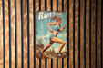 a run trails sign hanging on a wooden wall