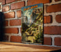 a picture of a desert stretch on a brick wall