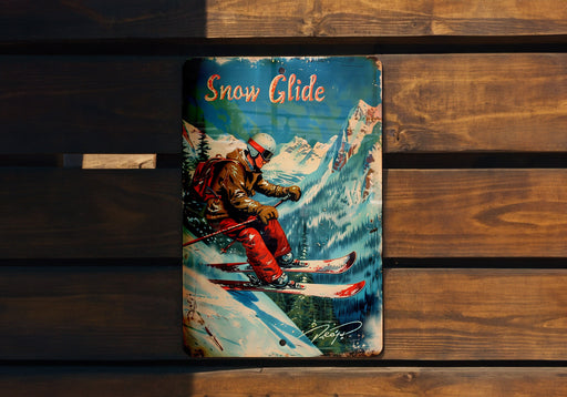 a book with a picture of a skier on it