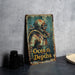 a picture of a man in a diving suit on a metal sign