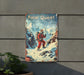 a polar quest sign on the side of a building