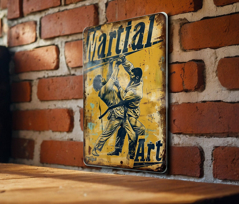 a sign on a brick wall with a baseball player holding a bat