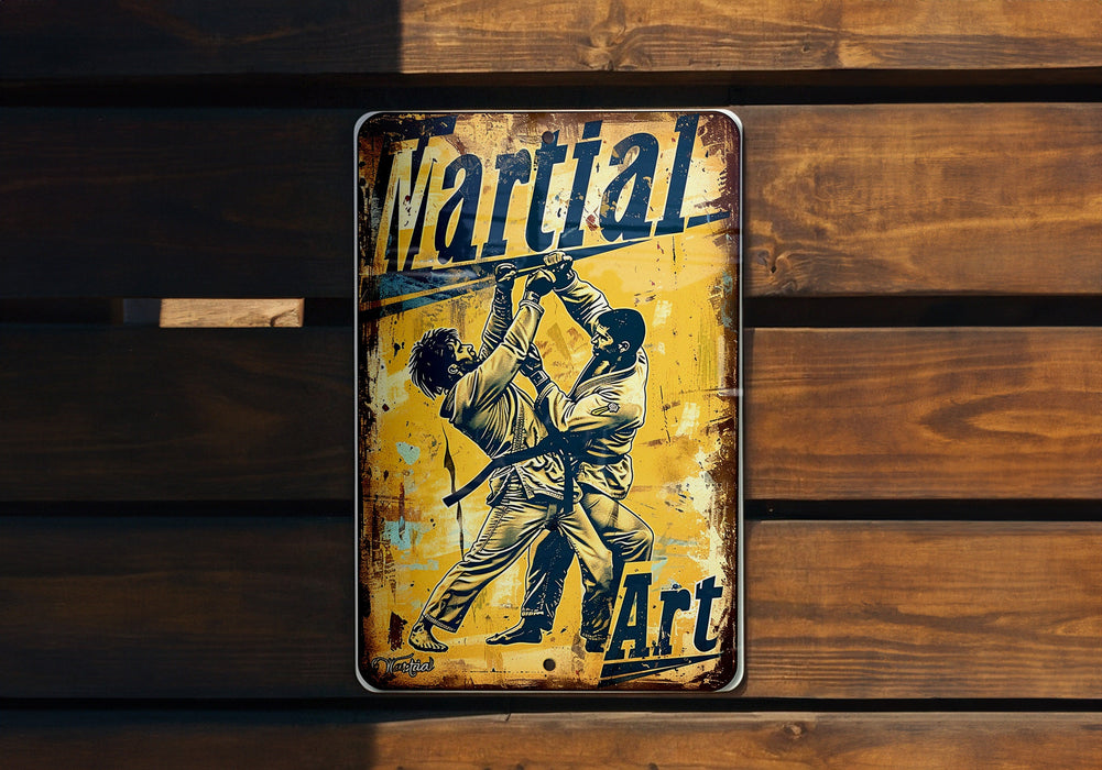a metal sign with a baseball player holding a bat