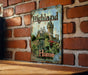 a picture of a castle on a brick wall