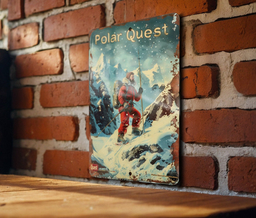 a picture of a man on skis on a brick wall
