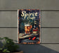 a metal sign that says spirit cafe on it