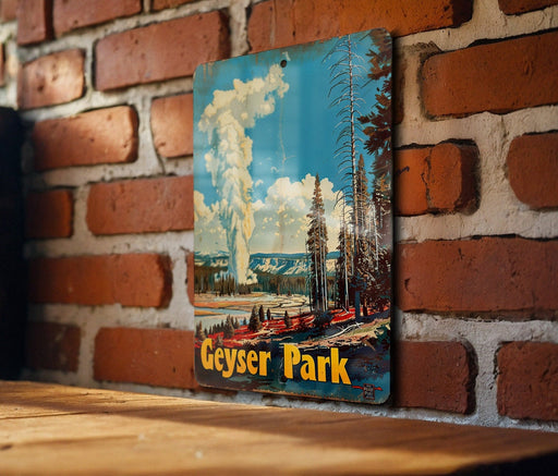 a picture of a poster on a brick wall