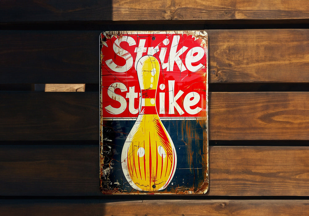 a sign that says strike strike strike