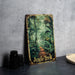 a jungle trek sign sitting on a table next to a pair of binoculars