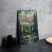 a painting of a mountain scene on a canvas