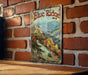 a picture of a blue ridge sign on a brick wall