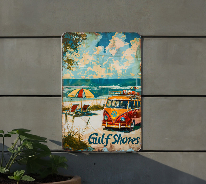 a sign on a wall that says gulf shores