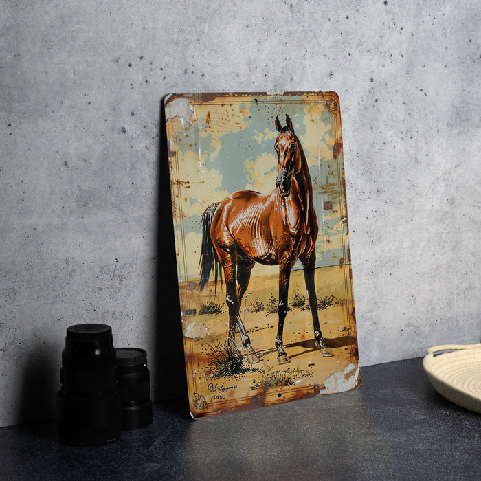 a picture of a horse on a table