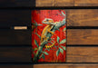 a painting of a lizard on a wooden wall