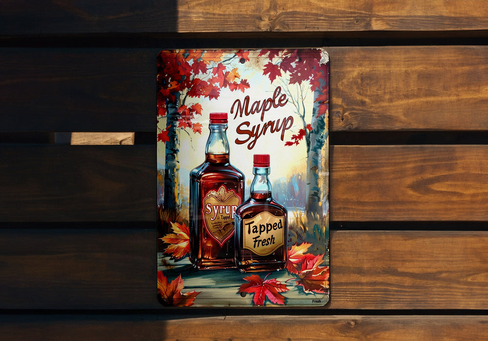 a picture of two bottles of maple syrup