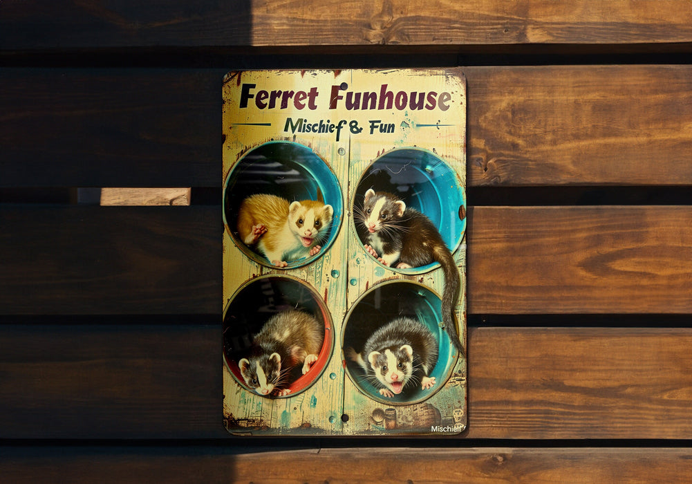 a book with pictures of ferrets on it