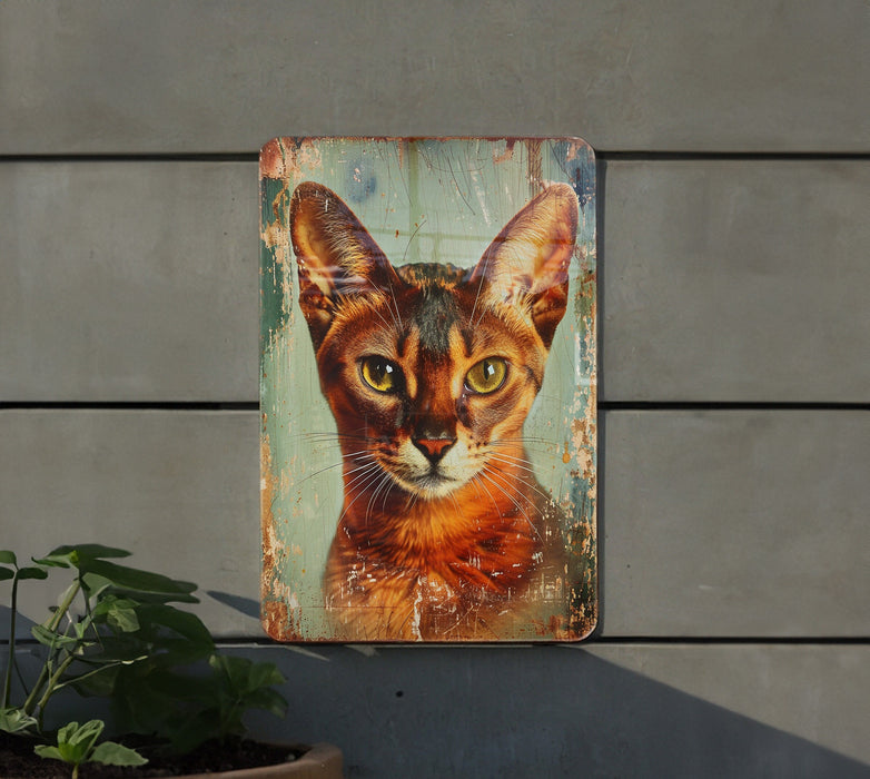 a picture of a cat on a wall